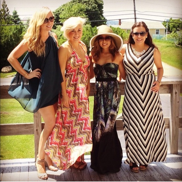 Calvin Klein Teal Silver Beaded 1 Shoulder Dress - Picture 4 of 11